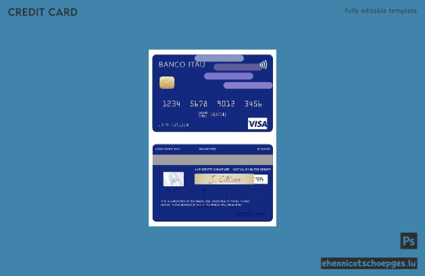 Mustervorschau der argentinischen Banco Itau-Visumkarte für Argentinien